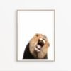 Roaring Lion Print Art Safari Animal Print African Decor African Poster Lion Poster African Printable Safari Decor Safari Animal Wall Art