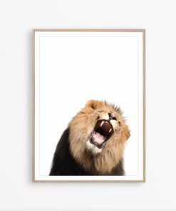 Roaring Lion Print Art Safari Animal Print African Decor African Poster Lion Poster African Printable Safari Decor Safari Animal Wall Art