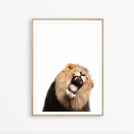 Roaring Lion Print Art Safari Animal Print African Decor African Poster Lion Poster African Printable Safari Decor Safari Animal Wall Art