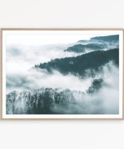 Scandinavian Decor Foggy Forest Art Large Print Forest Photo Nature Poster Scandinavian Wall Art Nordic Poster Nature Art Wilderness Print