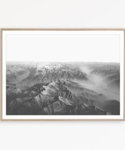 Black and White Landscape Print Scandinavian Print Foggy Mountain Print Foggy Landscape Wall Art Nature Poster Mountain Photography Print