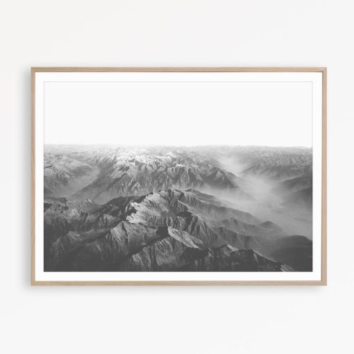 Black and White Landscape Print Scandinavian Print Foggy Mountain Print Foggy Landscape Wall Art Nature Poster Mountain Photography Print