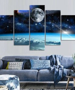 Space Wall Art, Planets, Galaxy, Canvas Set, Multi Panels, Canvas Art, Artwork For Home, Celestial Decor for Bedroom, Living Room