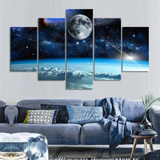 Space Wall Art, Planets, Galaxy, Canvas Set, Multi Panels, Canvas Art, Artwork For Home, Celestial Decor for Bedroom, Living Room