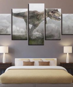 T Rex Wall Art, Dinosaur Canvas Art, Jurassic, Dinosaur Lover, Reptile, Wall Decor, Kids Bedroom Decor, Print, Poster, Framed, Canvas Set