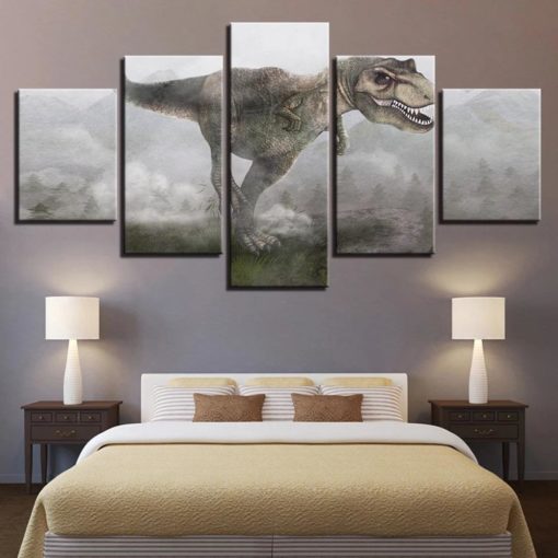 T Rex Wall Art, Dinosaur Canvas Art, Jurassic, Dinosaur Lover, Reptile, Wall Decor, Kids Bedroom Decor, Print, Poster, Framed, Canvas Set
