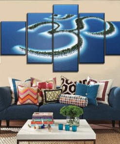 Sacred Om Wall Art, Aum Wall Decor, Spiritual Om, Mantra, Hinduism, Brahman, Canvas Art, Multi Panels, Split Canvas, Home Decor, Framed