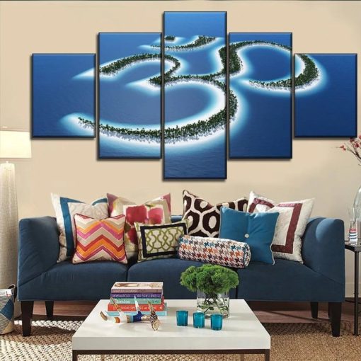 Sacred Om Wall Art, Aum Wall Decor, Spiritual Om, Mantra, Hinduism, Brahman, Canvas Art, Multi Panels, Split Canvas, Home Decor, Framed