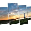 Lighthouse Sunset Framed PICTURE WALL ART Canvas Art Print