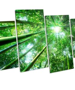 Forest Trees Picture Canvas Wall Art Print 4 Panel