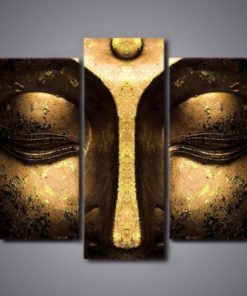 Buddha Spiritual Peaceful Dharma Meditation Nirvana 5 Piece Canvas Home Decor Buddhism Buddhist Zen Wall Art Print Panel Poster Wall Hanging