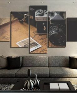 Camera Wall Art, Photography, polaroids, Vintage Camera Canvas Set, Large Wall Art, Office, Home Decor, Photography Lover Gift