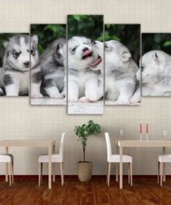 Puppies Canva Set, Husky, Dog Wall Art, Pet Portrait, Wall Decor, Office Decor, Vet Office, Dog Lover Gift