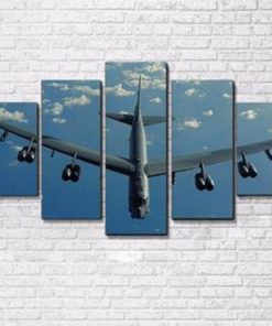 B-52 Bomber Air Force Framed. 5 Piece Canvas. Five Panel. Canvas Art. Wall Art. Home Decor. For Her. For Him. Gift.