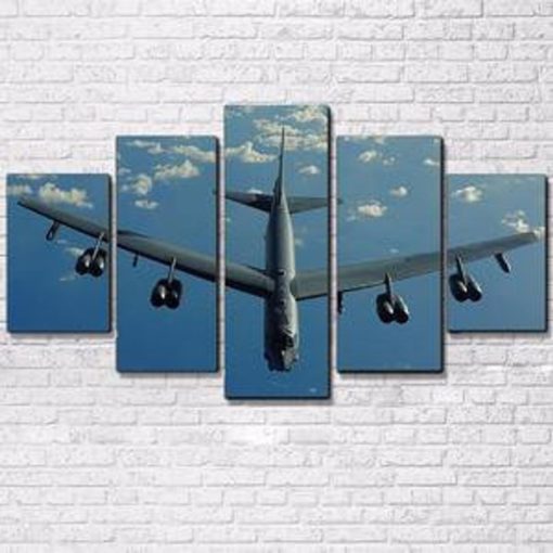 B-52 Bomber Air Force Framed. 5 Piece Canvas. Five Panel. Canvas Art. Wall Art. Home Decor. For Her. For Him. Gift.