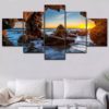 Beach Caves Wall Art, Sea Beach Canvas Set, Blue Ocean Print, Canvas Set, Coastal Decor, Nautical Decor, for Living Room, Bedroom Decor