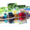 ZEN STONES WATER Flower Bathroom Picture Canvas Wall Art Framed Print