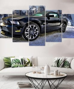 Ford Mustang, Custom Artwork, Canvas Wall Art, Large Wall Art, 5 Piece Art, Home Decor