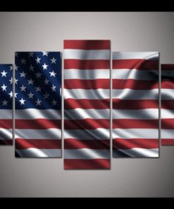 American Flag Traditional Framed. 5 Piece Canvas. Five Panel. Canvas Art. Wall Art. Home Decor. For Her. For Him. Gift.