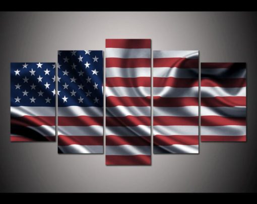 American Flag Traditional Framed. 5 Piece Canvas. Five Panel. Canvas Art. Wall Art. Home Decor. For Her. For Him. Gift.