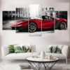 Ferrari, Custom Artwork, Canvas Wall Art, Large Wall Art, 5 Piece Art, Home Decor