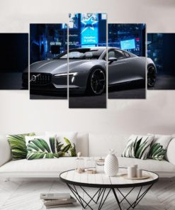 Volvo Rain Prisk , Custom Artwork, Canvas Wall Art, Large Wall Art, 5 Piece Art, Home Decor