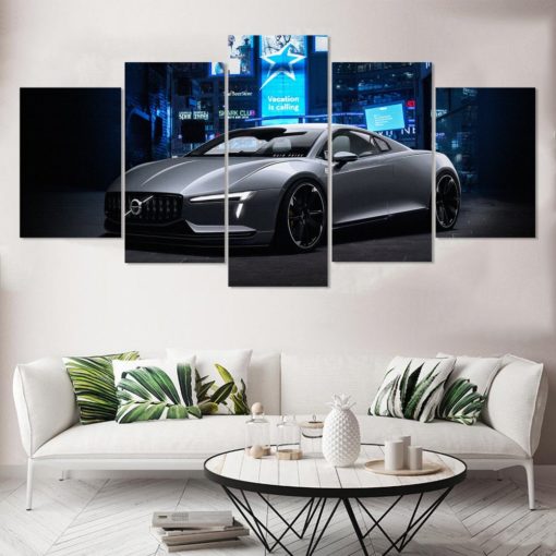 Volvo Rain Prisk , Custom Artwork, Canvas Wall Art, Large Wall Art, 5 Piece Art, Home Decor
