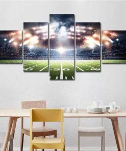 Football Field Canvas Set, Football Wall Decor, Rubgy, Football Decor ,American Football, Sports, Multi Panel, Gift for Him