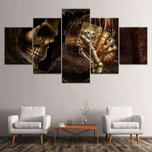 Poker Wall Art, Flush, Money Gambling, Full House, Man Cave Decor, Game Room Decor, Poker Lover Gift