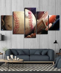 Baseball Ball Wall Art, Canvas Set, Baseball Decor, Multi Panels, Large Wall Art, Teenager Room Decor, Man Cave Decor, Baseball Lover Gift