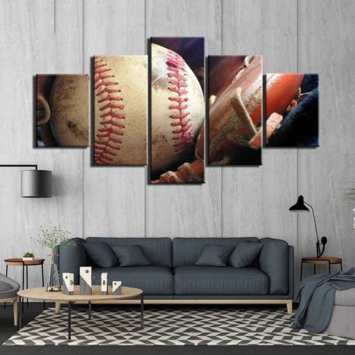 Baseball Ball Wall Art, Canvas Set, Baseball Decor, Multi Panels, Large Wall Art, Teenager Room Decor, Man Cave Decor, Baseball Lover Gift