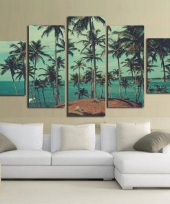 Trees Wall Art, Tropocal Secanry, Cali Canvas Set, Palm Trees Photo , Home  Decor, Wall Decor, 5 Panels, Large Artwork