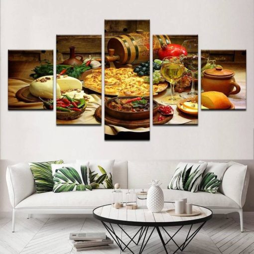 Food Wall Decor, Food Canvas Art, Restaurant Decor, Kitchen Decor, Multi Panel, Canvas Set, Split Canvas, Poster, Picture  Framed