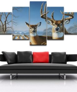 Deer Wall Art, Deer Wall Decor, Deer Canvas Art, Deer Canvas Print, Animal Wall Art, Animal Wall Decor, Deer Painting, Farm Wall Art, Framed