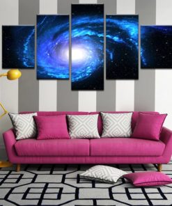 Star Filled Galaxy Framed. 5 Piece Canvas. Five Panel. Canvas Art. Wall Art. Home Decor. For Her. For Him. Gift.