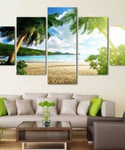Beach Decor, Beach Wall Art, Nautical Decor, Beach Wall Painting, Seascape Print, Blue Wall Decor, Beach Canvas Print
