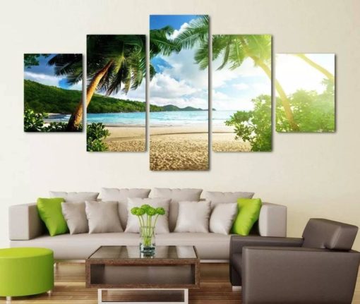 Beach Decor, Beach Wall Art, Nautical Decor, Beach Wall Painting, Seascape Print, Blue Wall Decor, Beach Canvas Print