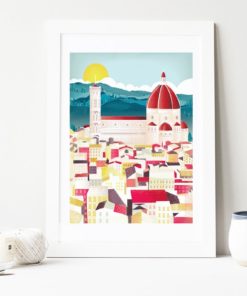 Florence Print | Italian Wall Art | Florence Skyline | Travel Poster