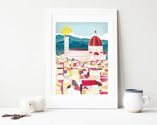 Florence Print | Italian Wall Art | Florence Skyline | Travel Poster