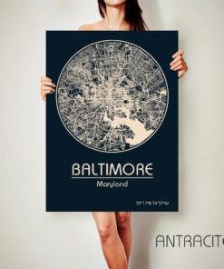 BALTIMORE Maryland CANVAS Map Baltimore Maryland Poster City Map Baltimore Maryland Art Print Baltimore Maryland poster Baltimore Maryland