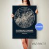 BIRMINGHAM Alabama CANVAS Map Birmingham Alabama Poster City Map Birmingham Alabama Art Print Birmingham Alabama poster Birmingham