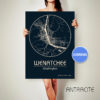 WENATCHEE Washington CANVAS Map Wenatchee Washington Poster City Map Wenatchee Washington Art Print Wenatchee Washington
