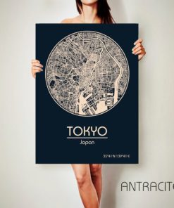 TOKYO Japan CANVAS Map Tokyo Japan Poster City Map Tokyo Japan Art Print Tokyo Japan