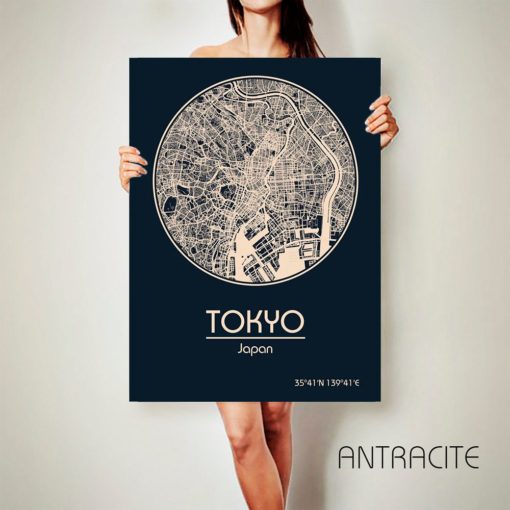 TOKYO Japan CANVAS Map Tokyo Japan Poster City Map Tokyo Japan Art Print Tokyo Japan
