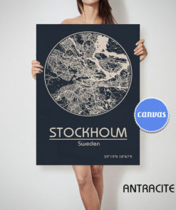 STOCKHOLM Sweden CANVAS Map Stockholm Sweden Poster City Map Stockholm Sweden Art Print Stockholm Sweden