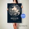 MADISON Wisconsin CANVAS Map Madison Wisconsin Poster City Map Madison Wisconsin Art Print Madison Wisconsin