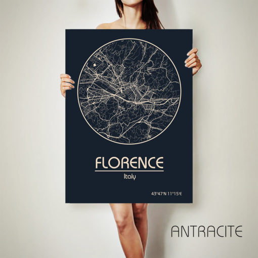FLORENCE Italy CANVAS Map Florence Italy Poster City Map Florence Italy Art Print Florence
