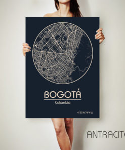 Bogot? Colombia CANVAS Map Bogot? Colombia Poster City Map Bogot? Colombia Art Print Bogot? Colombia poster Bogot? map art Poster Bogot? map
