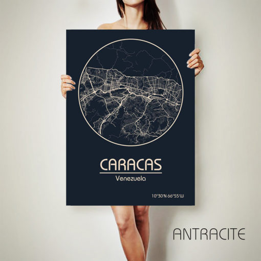 CARACAS Venezuela CANVAS Map Caracas Venezuela Poster City Map Caracas Venezuela Art Print Caracas poster Caracas map art Poster Caracas map