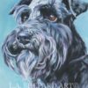 SCHNAUZER dog ART portrait canvas PRINT of LAShepard painting 8x10""""